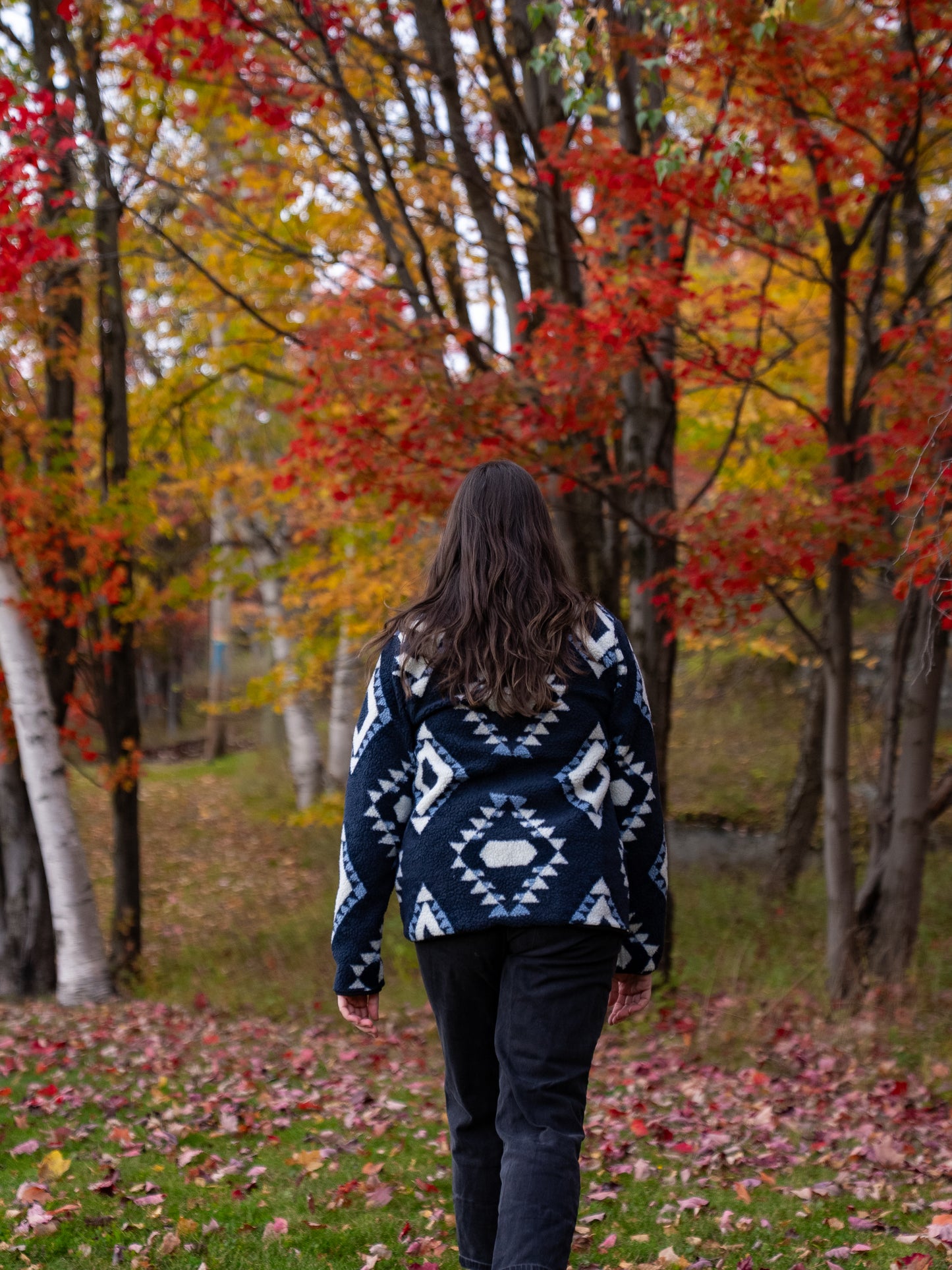 Sherpa aztèque marine et blanc